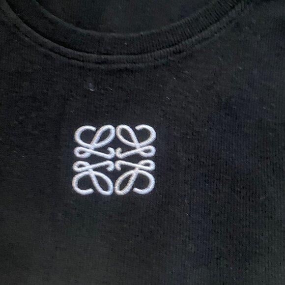 LOEWE Black Cotton Sleeveless Top - Picture 2 of 6